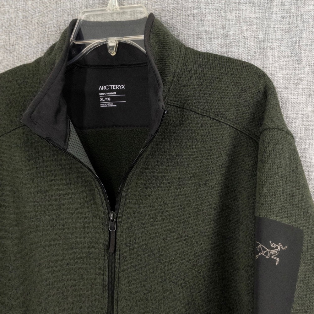 Arc'teryx Men's XL Covert Cardigan Fleece Jacket Green Full Zip Outdoor